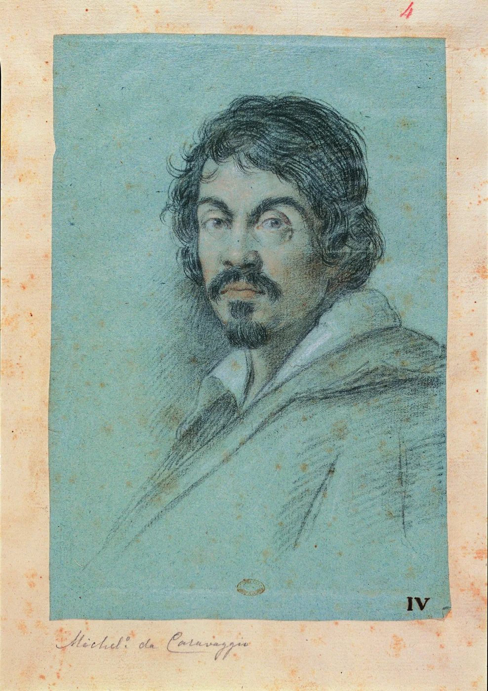 Posthumes Porträt Caravaggios von Ottavio Leoni, um 1621