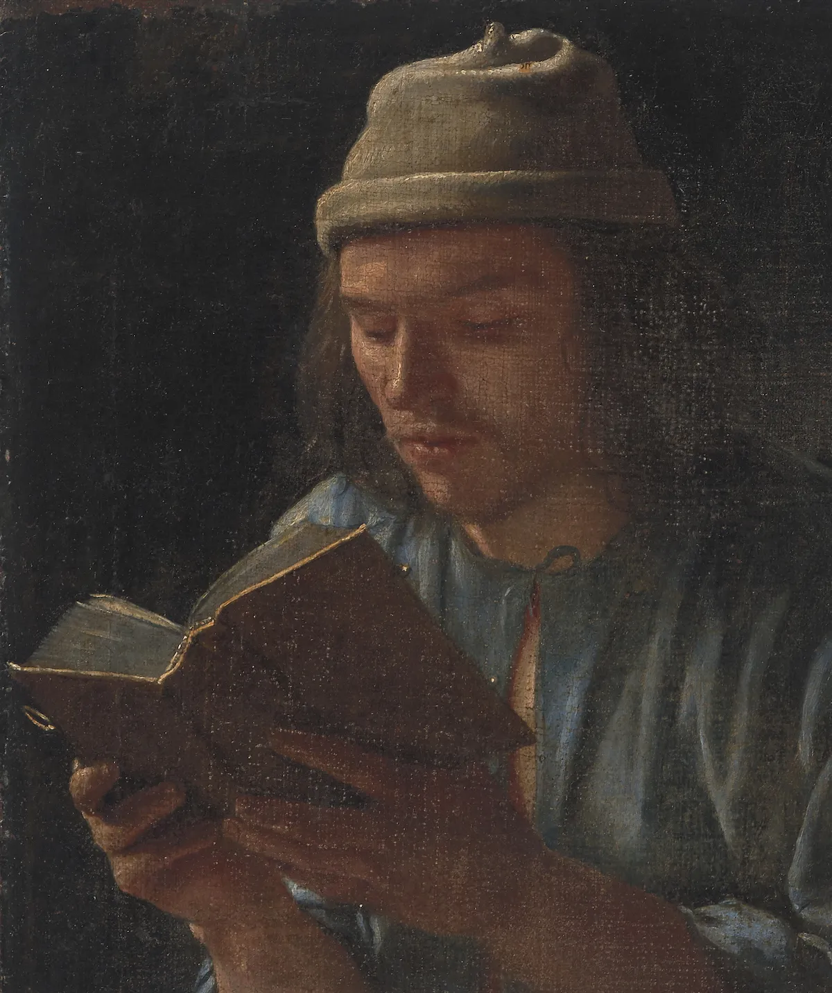 Michiel Sweerts in seinem Selbstporträt beim Lesen, um 1646 bis 1654